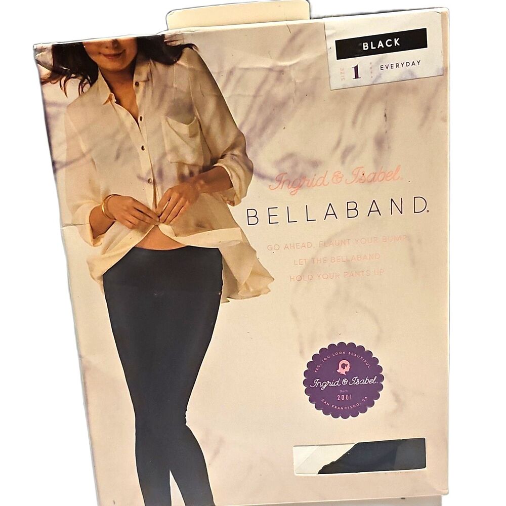 Ingrid & Isabel Bellaband Maternity Waist Trainer Stretch Black Size 1 1011